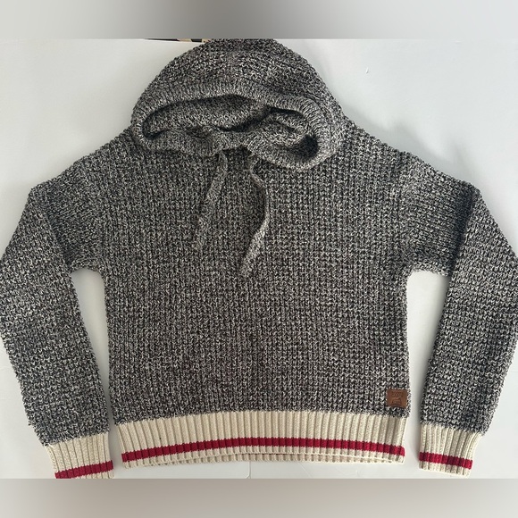 Roots Black and Cream Knit Hoodie - Picture 3 of 10